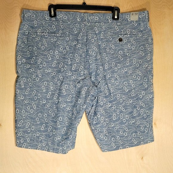NWT J. Crew Indigo Print Chambray Short 10.5" Inseam Men's W40 - Picture 2 of 4